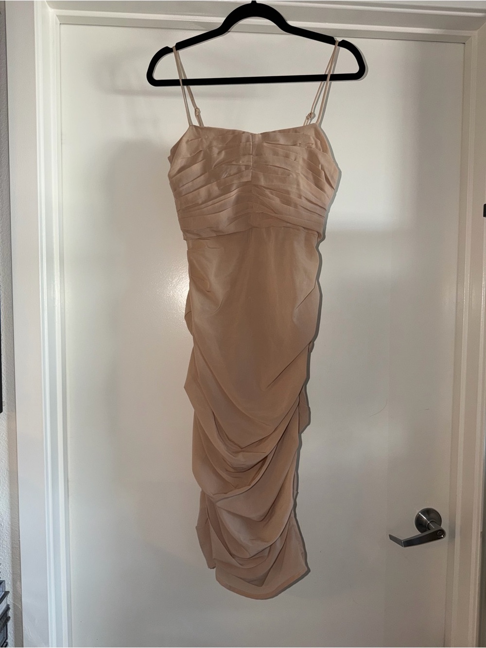 House of cb sheer light brown midi dress